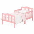 Cama de madera rosa para niños 144x72x57 cm