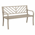 Banco de metal para exterior Beige 120x60x85 cm