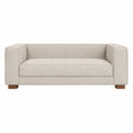 Sofá de Tela Beige 220 cm