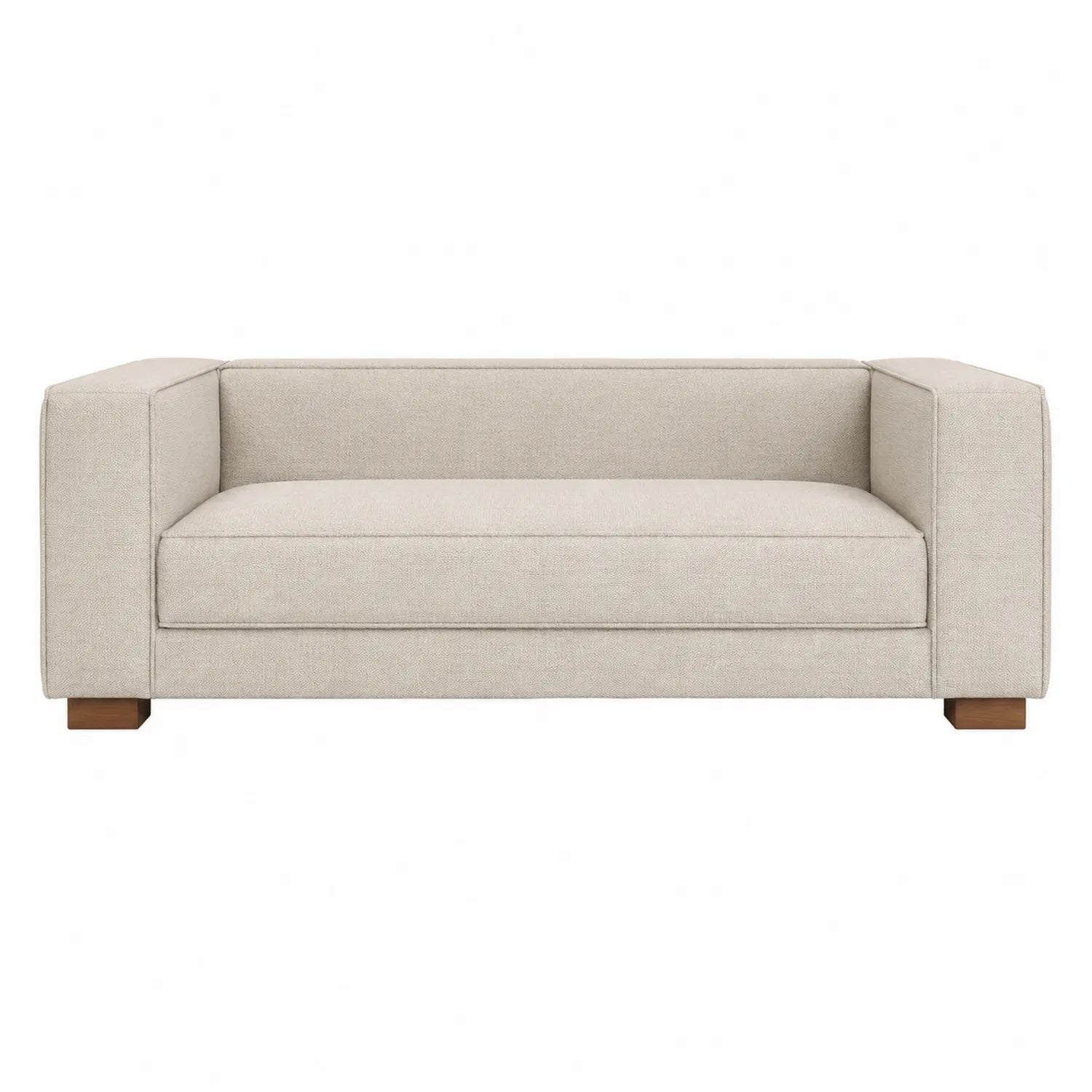 Sofá de Tela Beige 220 cm