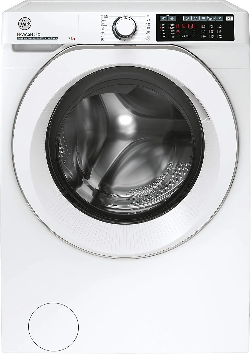 Hoover HW4 37AMC/1-S wasmachine, 85 cm, 60 x 45 x 85 cm, wifi-bediening, Bluetooth-connectiviteit, invertermotor, H-WASH 500 Smart 7 kg
