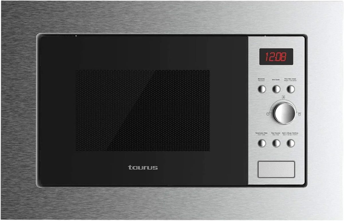 Taurus MO20IXD magnetron, 800 W, 1000 W, 35 min, roestvrijstalen behuizing, timer, automatische werking, Digitale inbouw, grill 1000 W, 5 standen