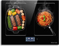 Inductiekookplaat, 240 V, 7200 W, 60 cm, 9 niveaus, timer, NOXTON