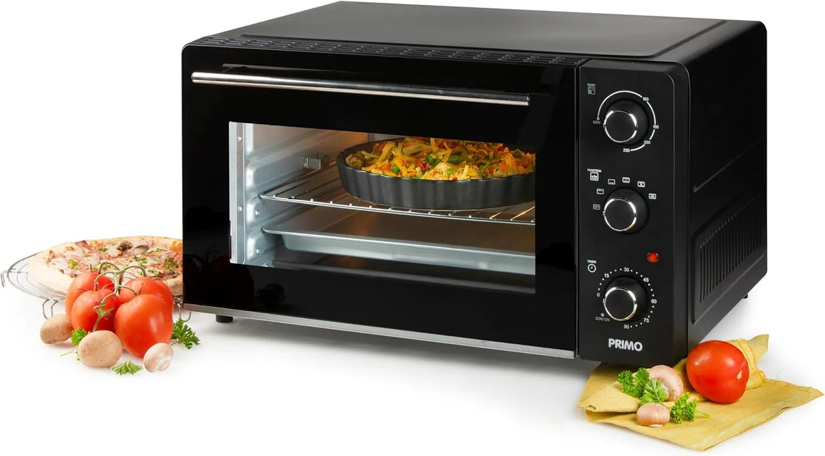PR255OV elektrische oven, 2000W, heteluchtfunctie, grillfunctie, PRIMO Vrijstaande Oven, Heteluchtoven met Grillfunctie