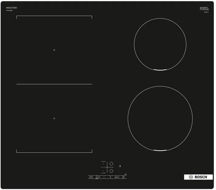 Bosch PVS611BB6E inductiekookplaat, Serie 4, combi-inductiezone, elektronisch geregelde inductiezones