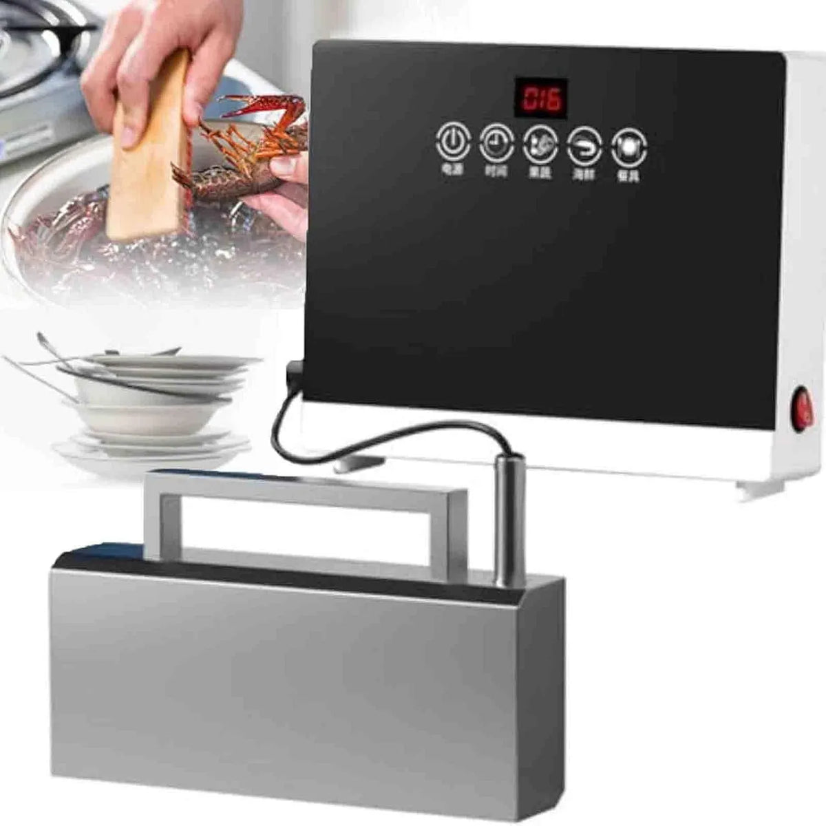 Vaatwasser, touchbediening, Compacte voor gootsteen, aanrecht machine 360W aanraakbediening, draagbare geen installatie