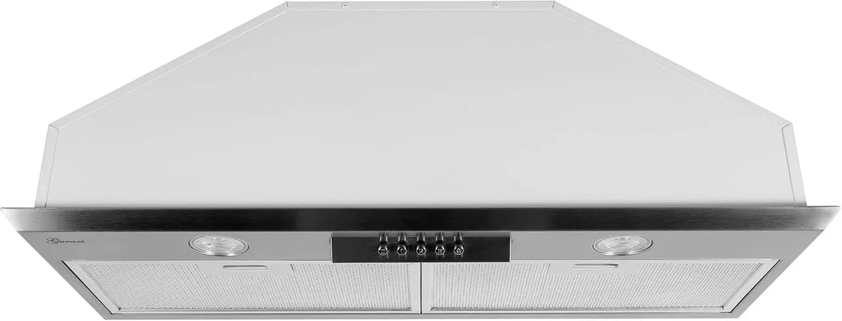 B 051 ventilator, 1000m3/h, 70 cm, roestvrijstalen behuizing, Gurari GCH 70 IS + recirculatieset, Inbouw-module/plafondluik Inbouw-afzuigkap