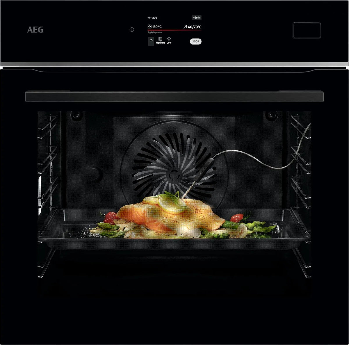 AEG TB8SB72WAB elektrische oven, wifi-bediening, stoomfunctie, SteamPro 8 Wifi inbouw stoomoven