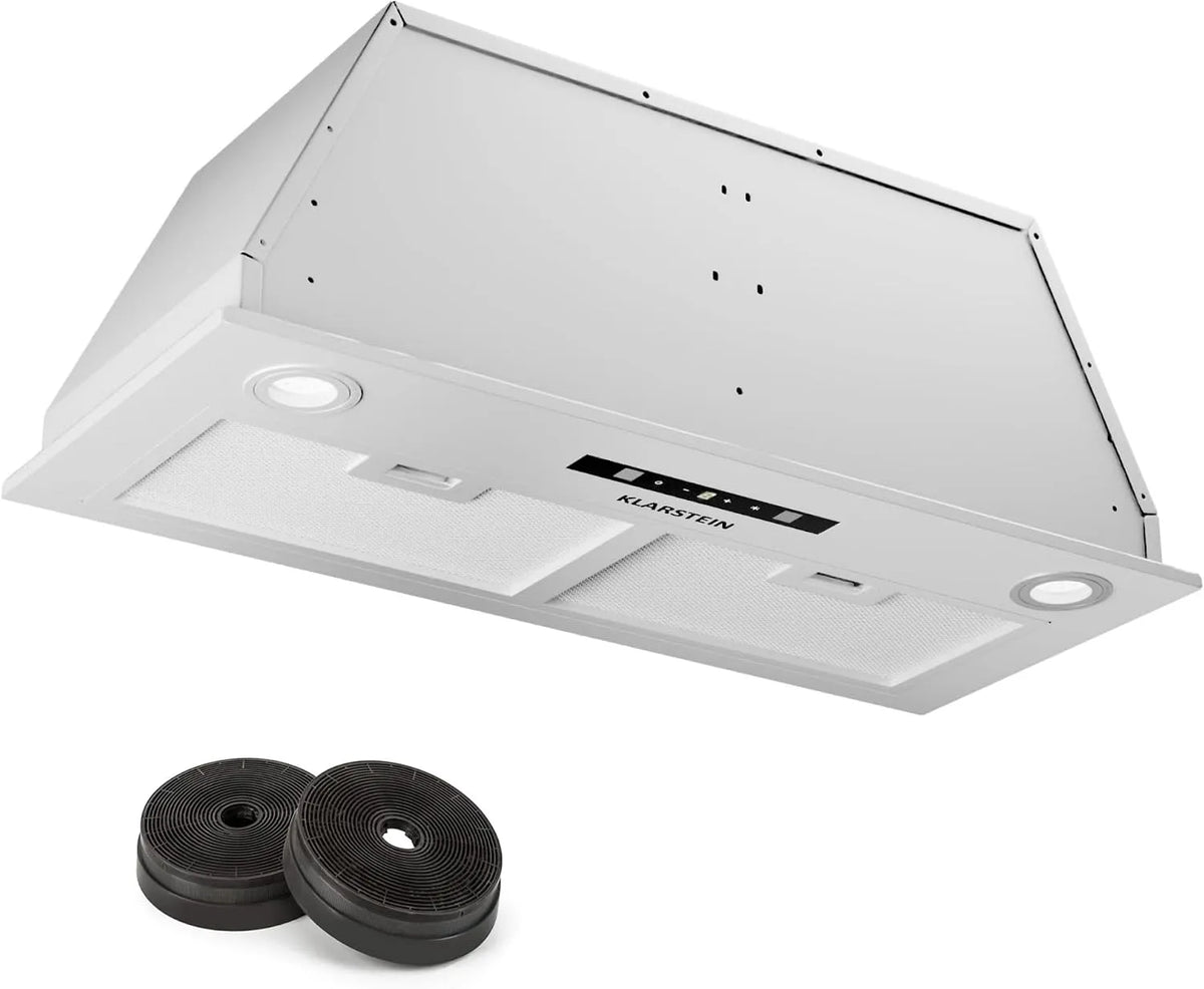 Klarstein afzuigkap, 439 m3/h, timer, stille werking, afvoer/circulatie- met filter, timer & touch-bedieningspaneel, roestvrijstalen