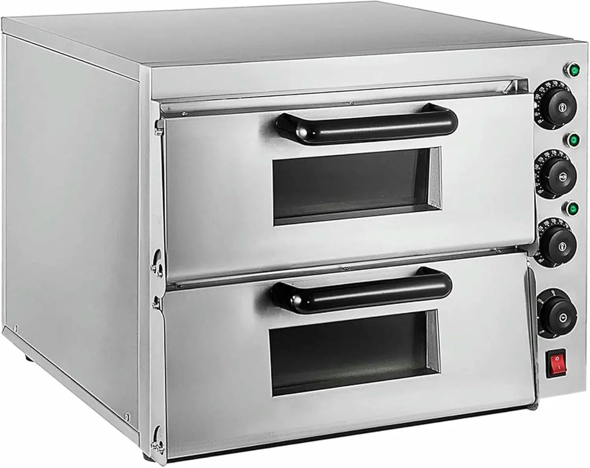 Pizzaoven, Countertop Elektrische Pizza-Oven, Commerciële Tweedelige Elektrische Pizza-Oven, Broodroosteroven Met Pizzadade