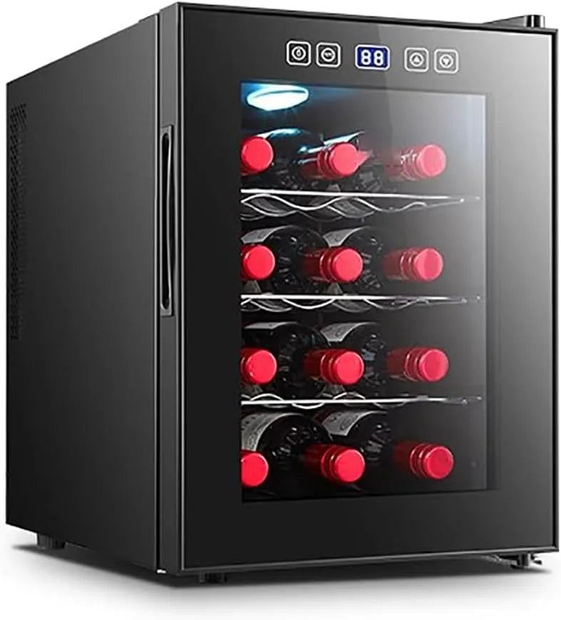 Wijnkoelkast, touchbediening, stille werking, Stille Met Aanraakgevoelige Temperatuurregeling In De Glazen Deur, Wijnkast Met Constante Temperatuur