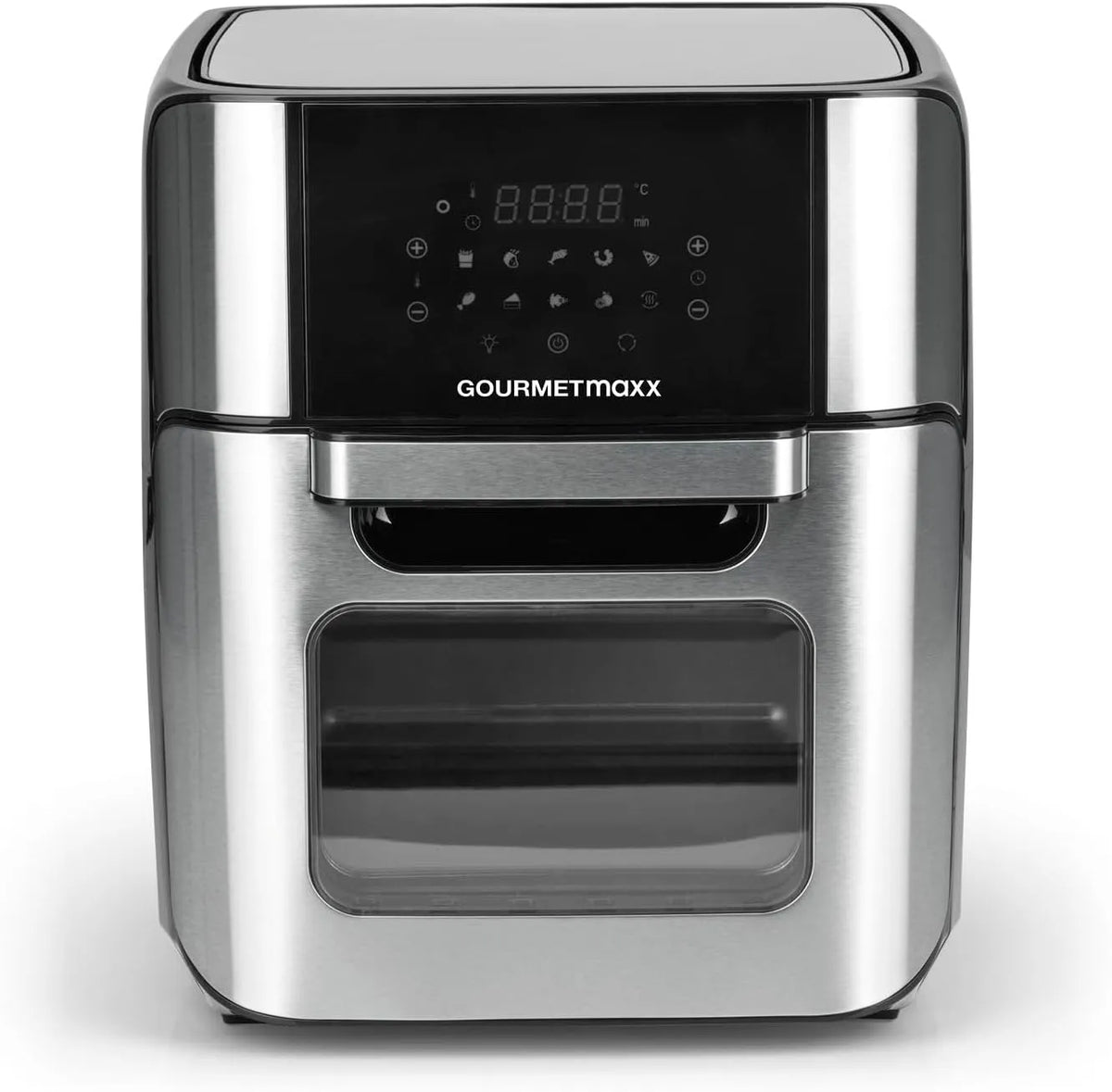 Friteuse, 1800 W, 10 Programma's, digitaal display, timer, heteluchtfunctie, GOURMETmaxx Digitale hetelucht 12 L, XXL roestvrijstalen oven