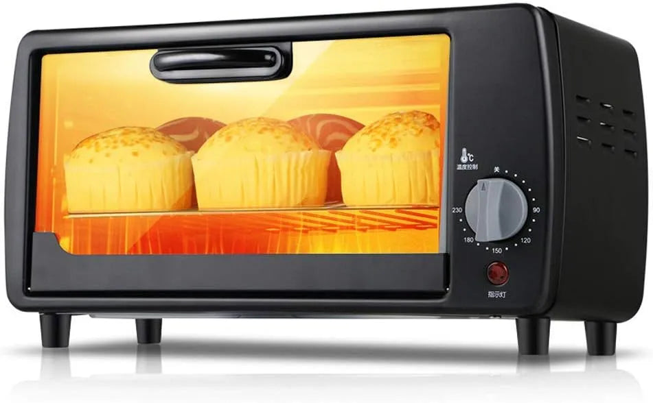 Elektrische oven, automatische werking, Slimme mini-oven met temperatuurregeling, brood en pizza