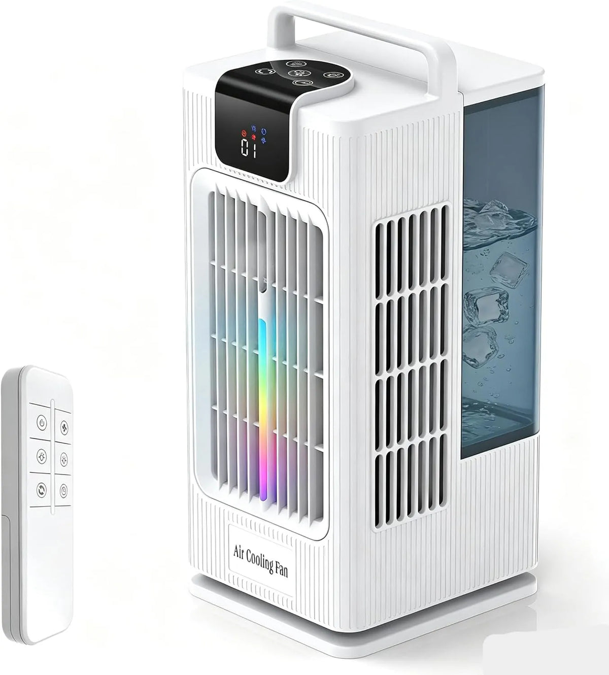 Ventilator, Draagbare Airconditioning, 4-in-1 mobiele verdampingsluchtkoeler met afstandsbediening