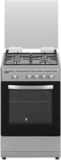 SKG4500X gaskookplaat, roestvrijstalen behuizing, Svan butaangasfornuis met gasfornuis, roestvrij staal, oven met grill, omzettingsset aardgas