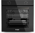 Elektrische oven, 2200 W, 60 cm, grote oven met stekker, bakfuncties met temperatuur- en tijdregeling