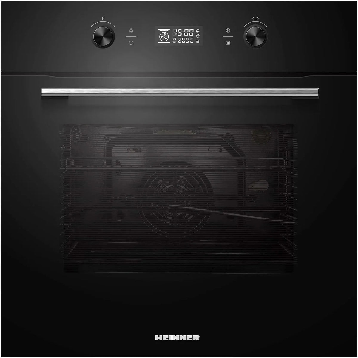 HBO-M7010GCDRP-GBK elektrische oven, digitaal display, heteluchtfunctie, inbouwoven, Pyrolyse reiniging, Touch display, Grill & hetelucht, Zwart Glas