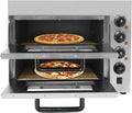 Pizzaoven, 3000 W, roestvrijstalen behuizing, 3000 W elektrische pizza-bakker, commerciële, elektrisch van roestvrij staal, grilled vlees