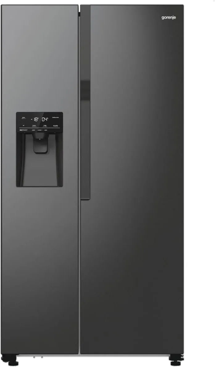 Gorenje NRR9185ESBXL koel-vriescombinatie, roestvrijstalen behuizing, Side by Side, roestvrij staal