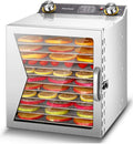 Voedseldroger, 800W Multifunctionele Droger, Commerciële Groente- en Fruit, Krachtige Droger, 12-laags Fruitdroger met Grote Capaciteit