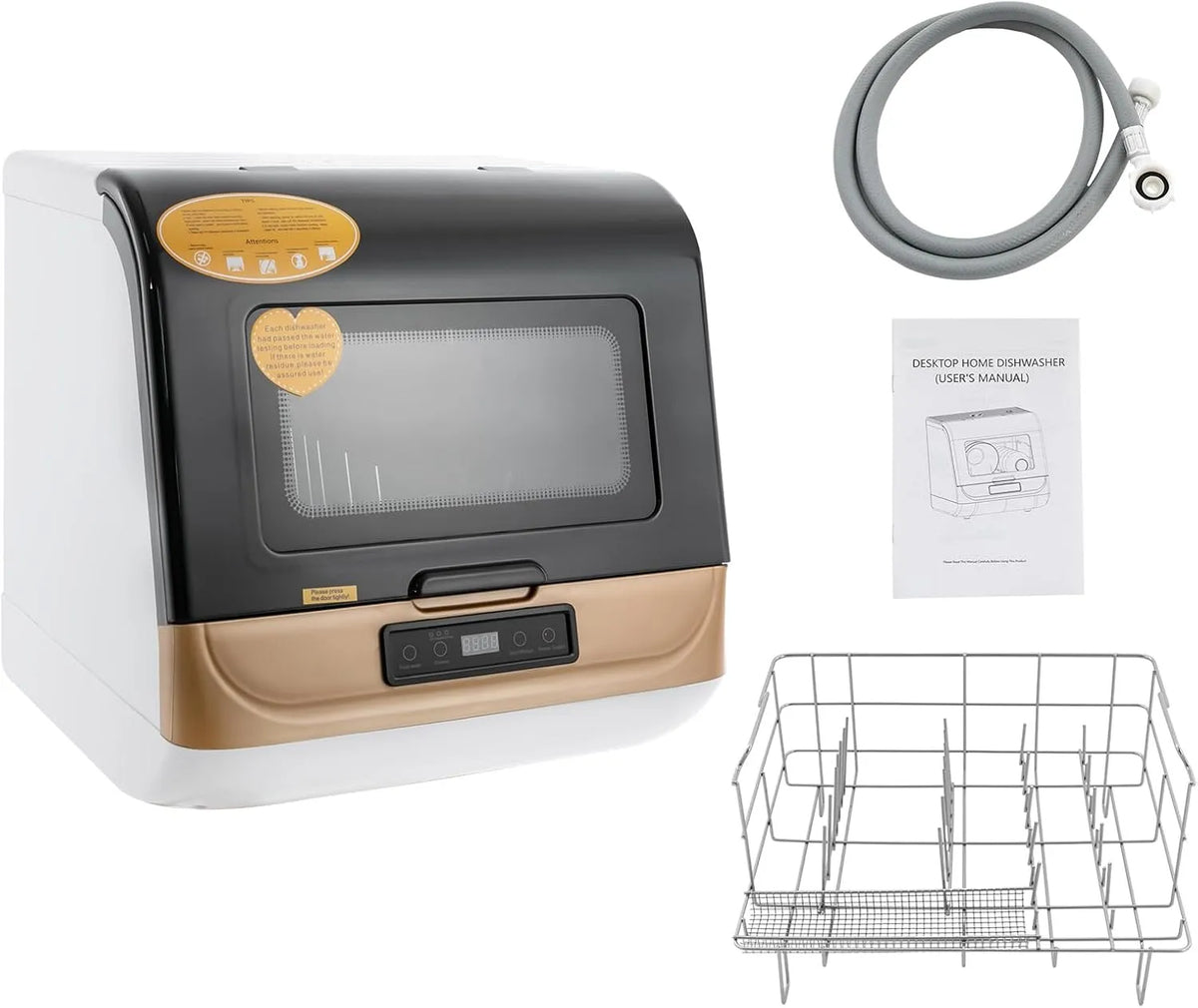 IPX1 vaatwasser, 800 W, 44,8 cm, 45 x 40 x 44,8 cm, Mini-, tafel met 3 wasprogramma's, voor kantoor, ruimte voor 12-20 couverts