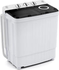 Wasmachine, 5,4 kg, 3,2 kg, Giantex Draagbare, compacte, gecombineerd met pompafvoer, dubbele kuip, 5,4 kg wasgoed en 3,2 kg rotatie