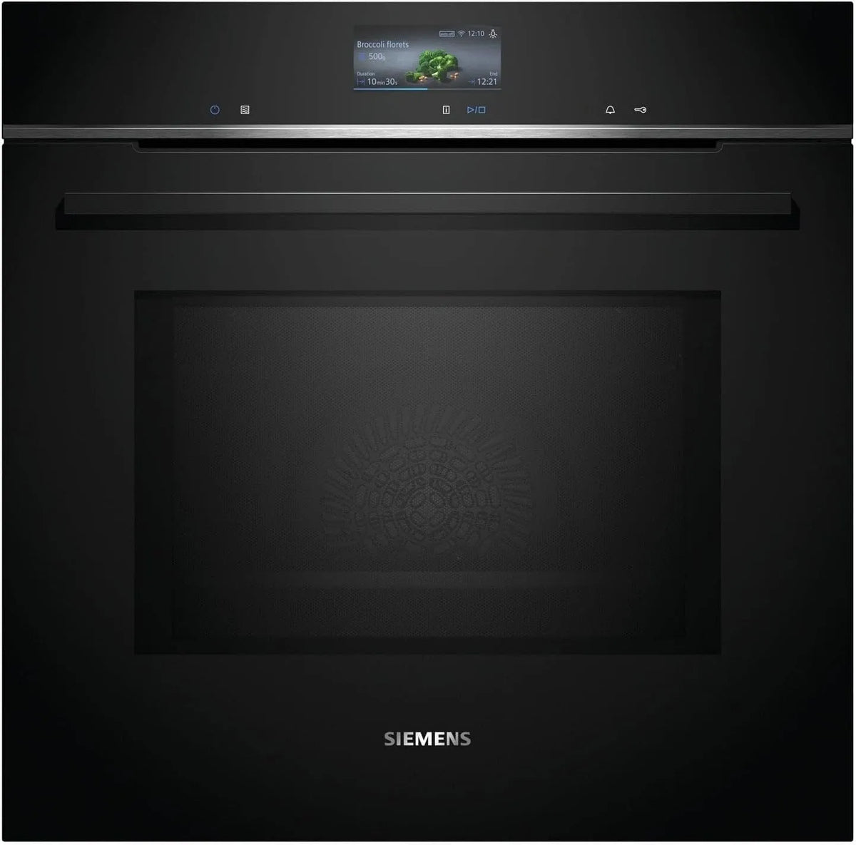 Siemens HM776GKB1 elektrische oven, 800 W, 60 cm, 60 x 60 cm, touchbediening, zelfreinigingsfunctie, iQ700 Slimme inbouwoven met magnetronfunctie