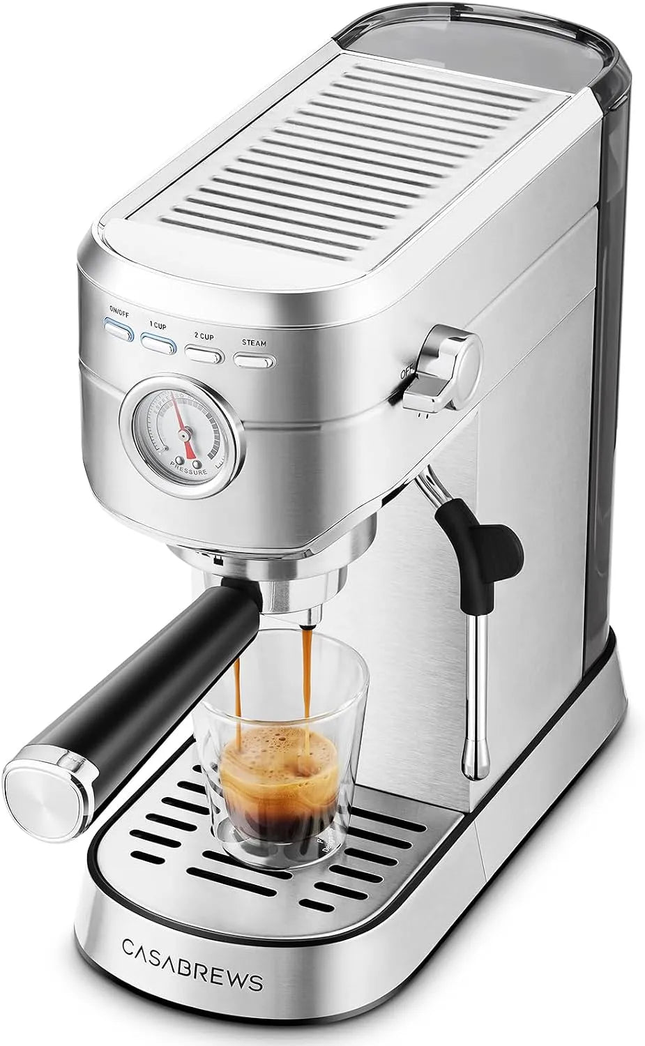 CM5418 espressomachine, CASABREWS Compact met Professionele Melkopschuimer
