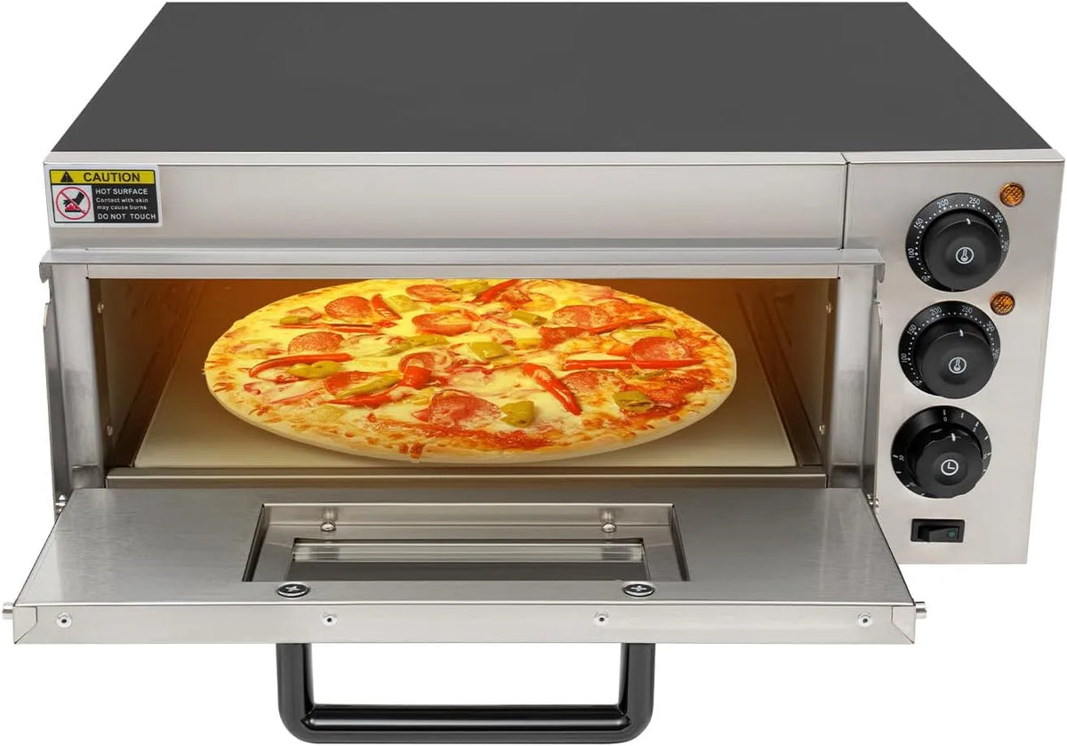 Pizzaoven, 2000 W, timer, Pizza oven werkblad, 2000 W elektrische, voor binnen