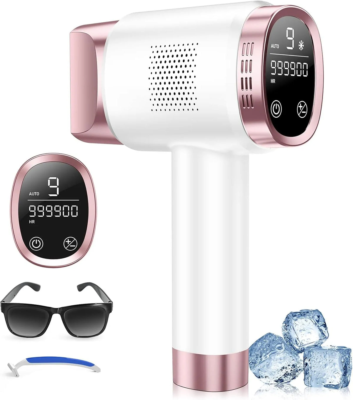 IPL-ontharingsapparaat, 9 standen, touchbediening, digitaal display, 21J apparaten ontharing met 8 °C ijskoelsysteem