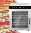 Voedseldroger, roestvrijstalen behuizing, timer, CommerciëLe Fruit Groente Droger Maker, Voedsel Dehydrator Machine, 800W Elektrische Voedsel Droger