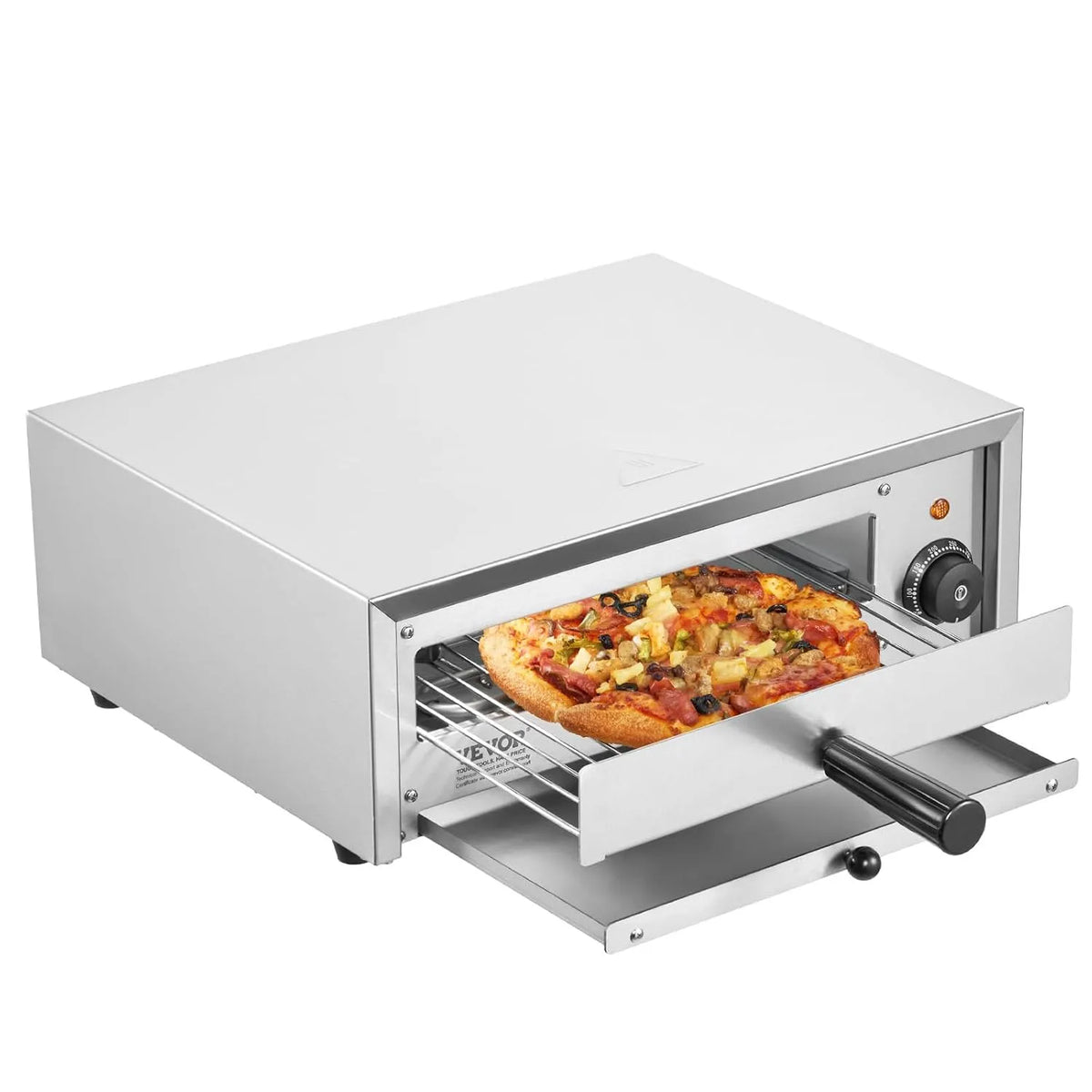Pizzaoven, 1500 W, 30 cm, VEVOR op het aanrecht, elektrische oven 30 cm 1500 W, commercieel huis