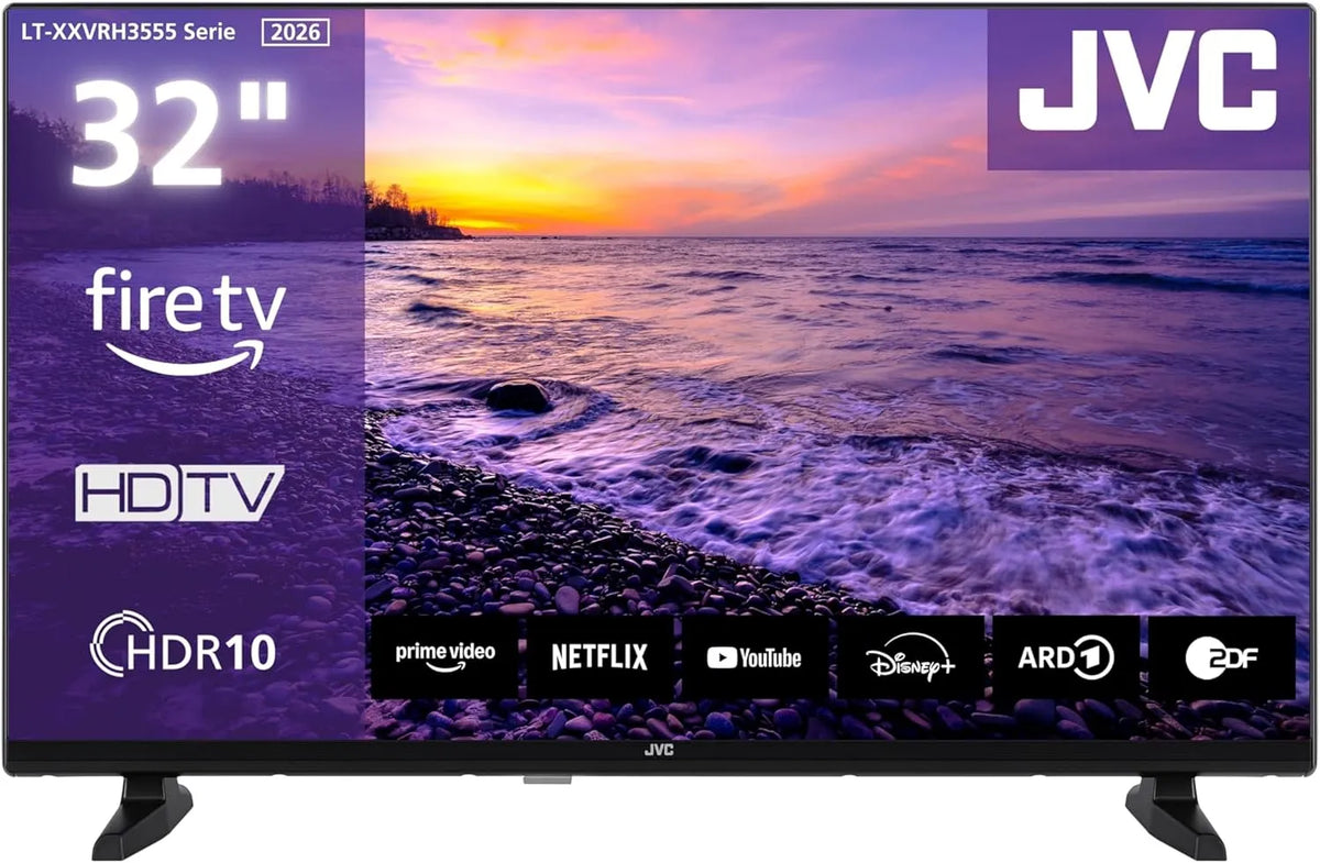 LT-32VRH3555 Smart TV, 32 inch, spraakbediening, JVC Fire TV, 32 inch HDR met Alexa spraakbesturing en drievoudige led-tuner