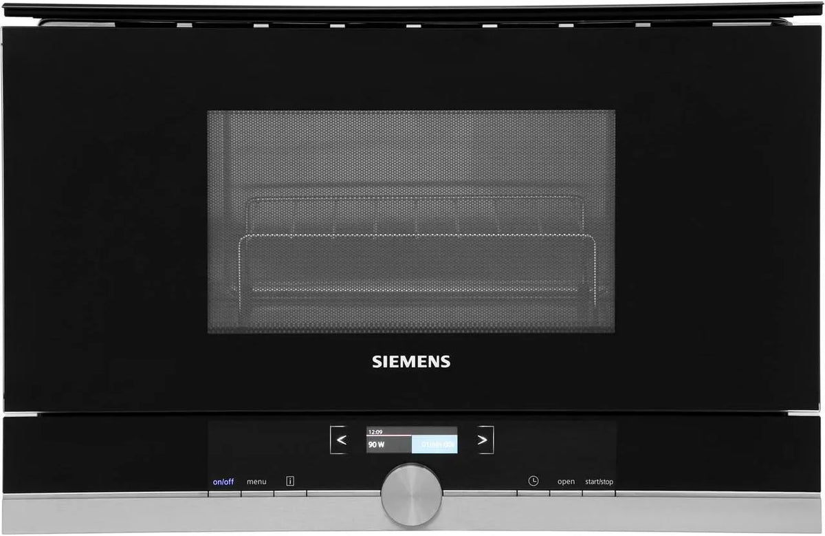 Siemens BE634LGS1 W/1300 magnetron, 900 W, roestvrijstalen behuizing, MDA iQ700 Inbouw met grill, zwart met roestvrij staal