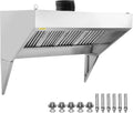 8FT afzuigkap, roestvrijstalen behuizing, VEVOR Commerciële, Food Truck Hood Uitlaat, Roestbestendige Ventilatiekap voor Keuken Restaurant