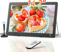 DVB-T2, 14,2 inch, 1080p, DESOBRY 14,2 inch draagbare tv, 1080p oplaadbare mini-tv met antenne en -tuner, outdoor tv-ondersteuning HDMI/USB/AV-ingang