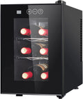 Wijnkoelkast, 26 Db, touchbediening, stille werking, Met Glazen Deur En Touchscreen Bedieningspaneel, Laag Geluidsniveau: 26 Db