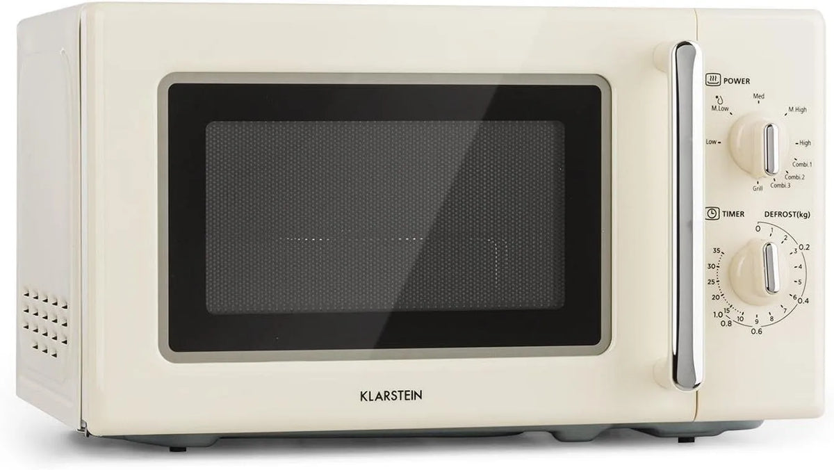 Klarstein magnetron, 25,5 cm, digitaal display, Caroline 20L 700W, Combi met Grill, voor Keuken, LED-Display Draaitafel Auto-Cook 25,5 cm Draaiplateau