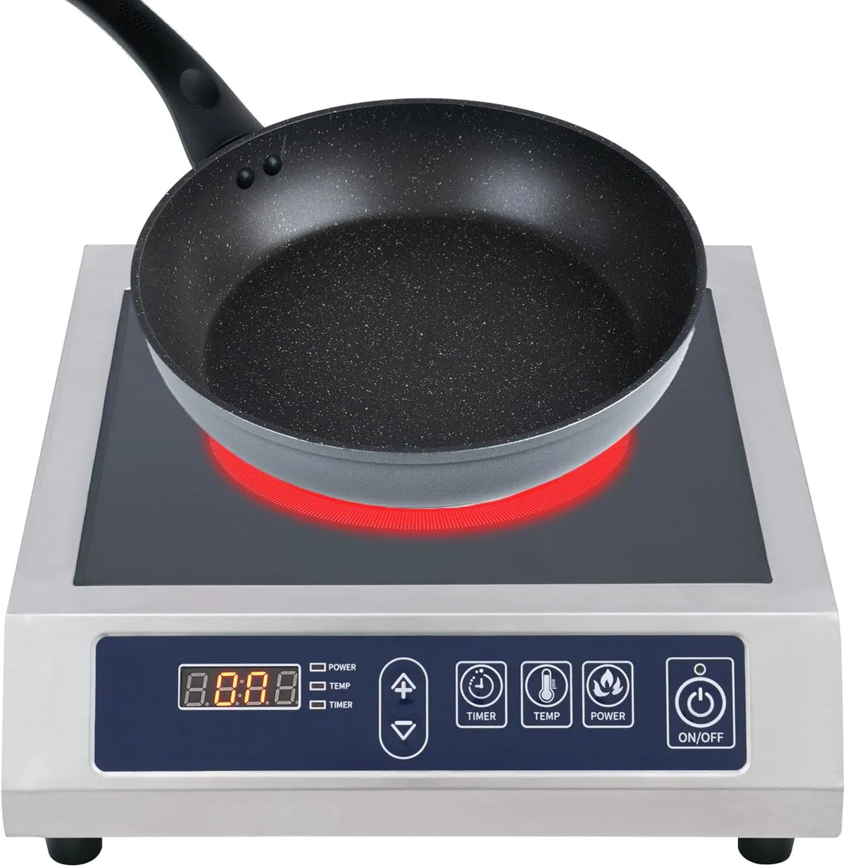 Inductiekookplaat, 3500 W, 75 kg, 1 plaat 3500 W, draagbare met 11 vermogens- en 10 temperatuurniveaus