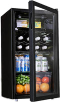 Koelkast, digitaal display, tafelblad verticale wijn-/drankkoeler met LED-displaycapaciteit wijn- en dranken voor frisdrank, bier of wijn