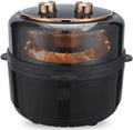 Airfryer, 1350W, touchbediening, heteluchtfunctie, 5L digitale heteluchtoven, 1350W slimme tafeloven met 6 vooraf ingestelde menu's
