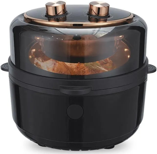 Airfryer, 1350W, touchbediening, heteluchtfunctie, 5L digitale heteluchtoven, 1350W slimme tafeloven met 6 vooraf ingestelde menu's