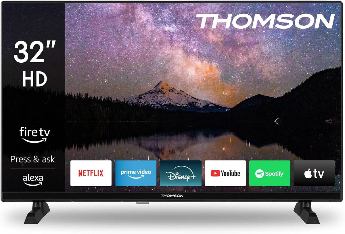 DVB-T/T2/C/S/S2 HDR10 IPL-ontharingsapparaat, 32 inch, 80 cm, wifi-bediening, Bluetooth-connectiviteit, spraakbediening, Thomson TV 32 inch