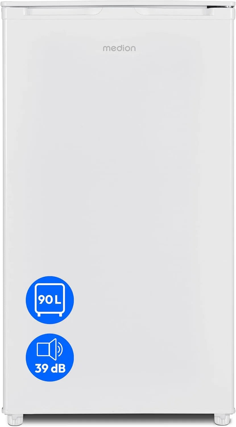 Koelkast, MEDION met ijsblokjescompartiment, 90L totale capaciteit 80L compartiment 10L ijsblokjescompartiment, transparante groentelade