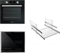 Bauknecht elektrische oven, 60 cm, stoomfunctie, BAKO BLACK STEAM PROTECT/inbouw oven-kookplaat combinatie/oven, /EEK A+/pyrolyse/multi-level koken