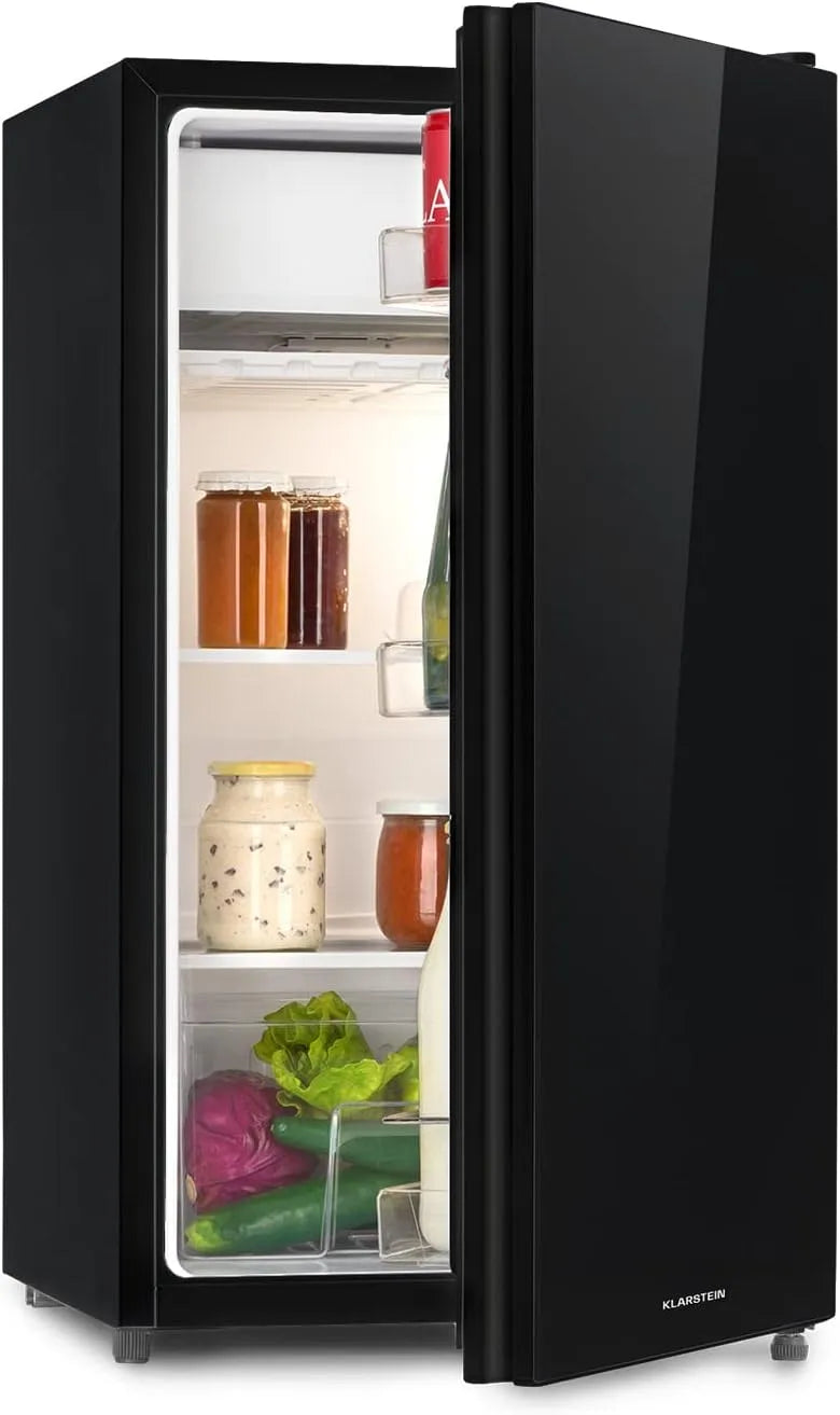 Klarstein koelkast, 7 Standen, instelbare temperatuur, Luminance Frost, Capaciteit: 91 Liter, Energie-efficiëntieklasse E, 2 Glazen schappen