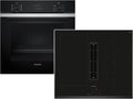 Siemens PQ226EA51Z HB271ABB3 elektrische oven, Set Pyrolyse oven Deep black inox + inductiekookplaat afzuigkap ED651BS16E