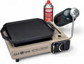 GS-3400P-KIT gaskookplaat, GasOne propaan- of butaangasfornuis met platte bovenplaat inbegrepen, gegoten aluminium met antiaanbaklaag