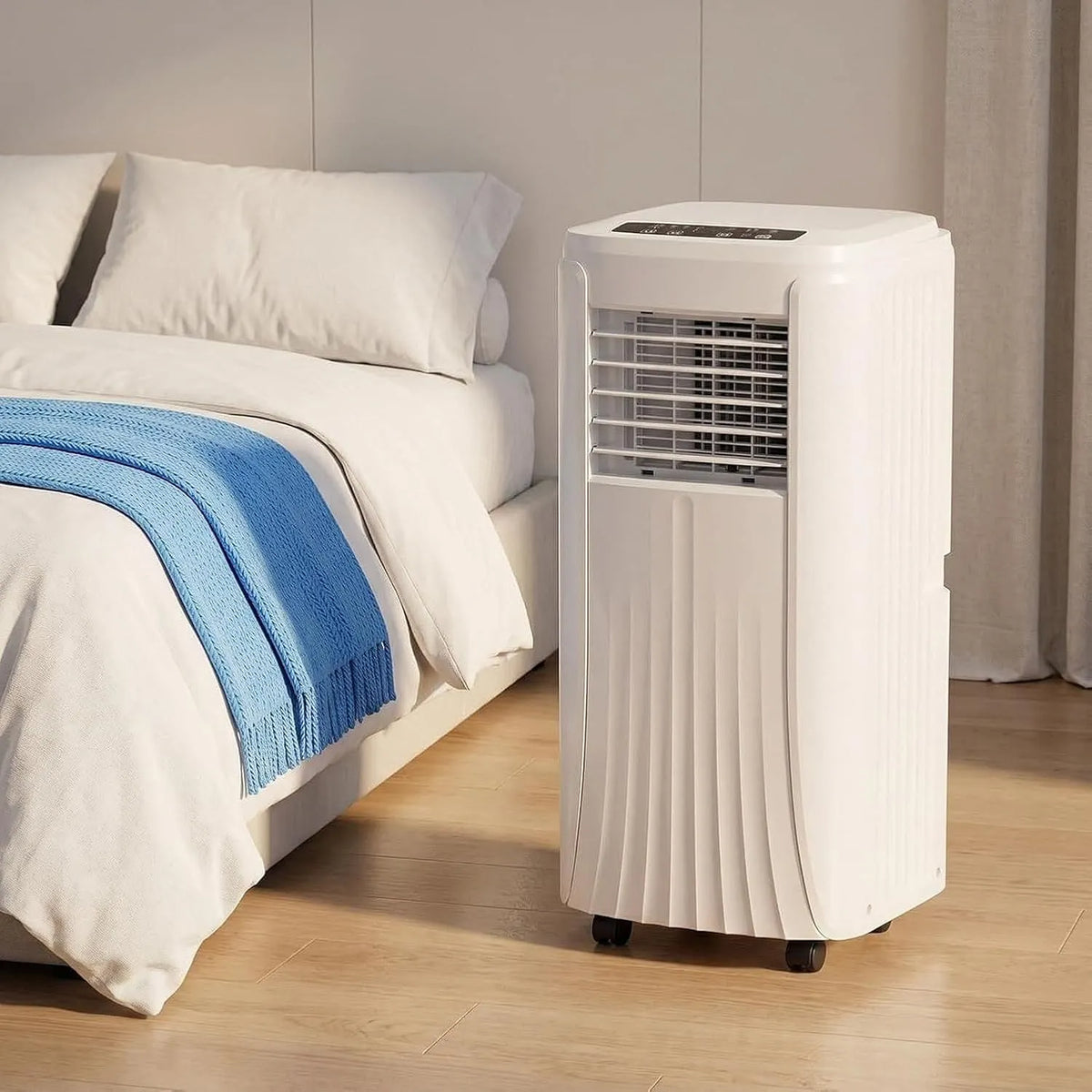 Airconditioner, 12000 BTU, 9000 BTU, stille werking, Mobiele 12000 BTU, Slimme AC-unit met Ventilator en Luchtdroger, Raamkit Inbegrepen. Komt met UK