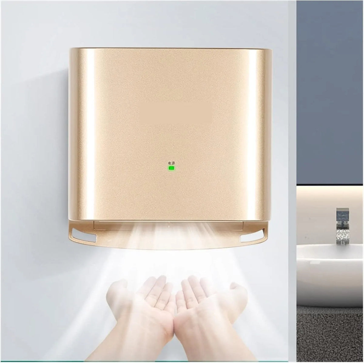 Handendroger, automatische werking, wandmodel met automatische sensorbediening